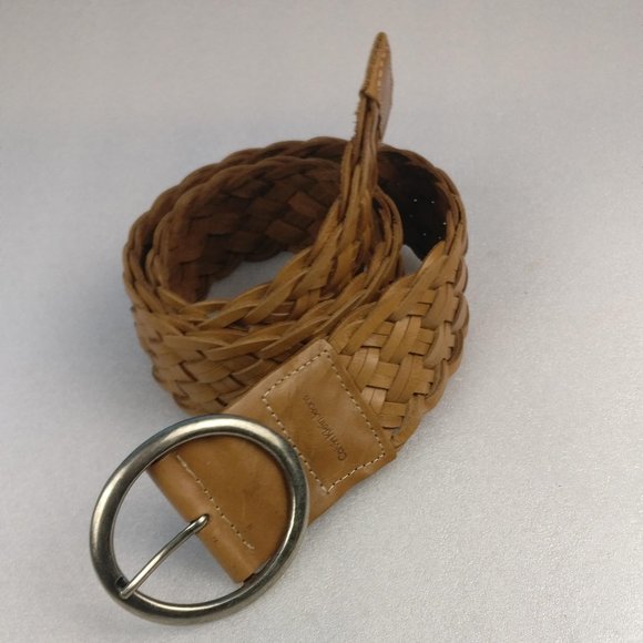 Handmade  Woven 100%Leather western Rodeo belt CAMEL TAN  41", PERFECT highwaist - Picture 1 of 7